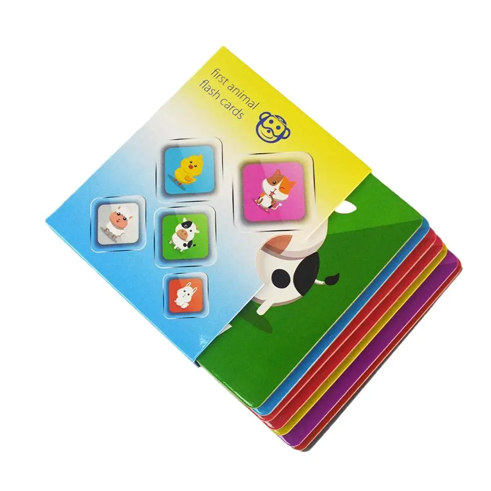 Custom Learning Flash Card Game Baby Children Printing English Alphabet Kids Cognitive Cards Educational Toddler Flash Cards