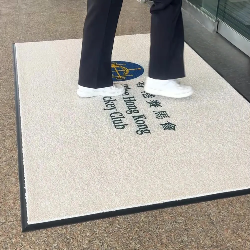 High quality anti slip outdoor floor mat custom logo printed personalized nylon door mat carpet welcome entrance mat