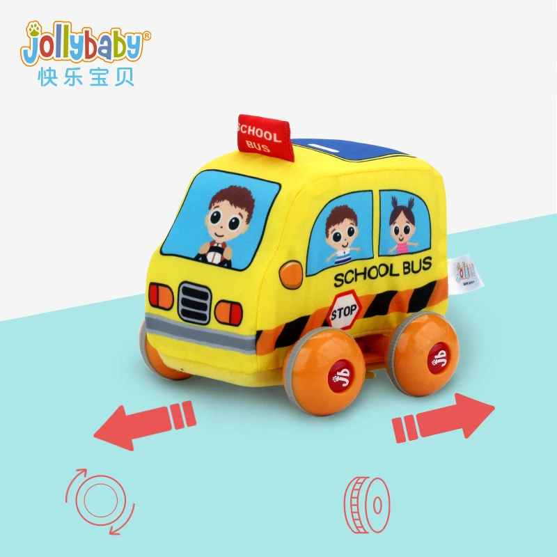 Wholesale Fire Truck Police Car Baby soft plush stuffed toy vehicle soft Friction Toy Pull Back Cars