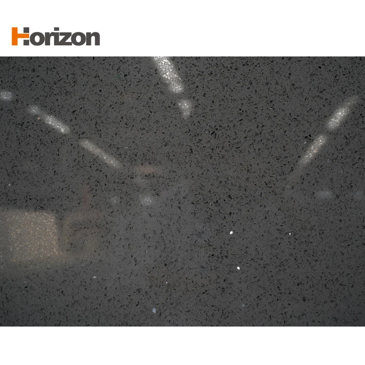 Black Polished Artificial Quartz Stone Large Slabs Calacatta Quartz Stone Countertop for Kitchen