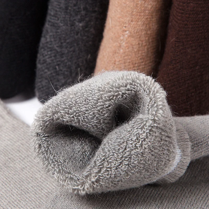 Winter Autumn Women Socks Thickened Wool Socks Cashmere Tube Terry Fuzzy Cozy Socks