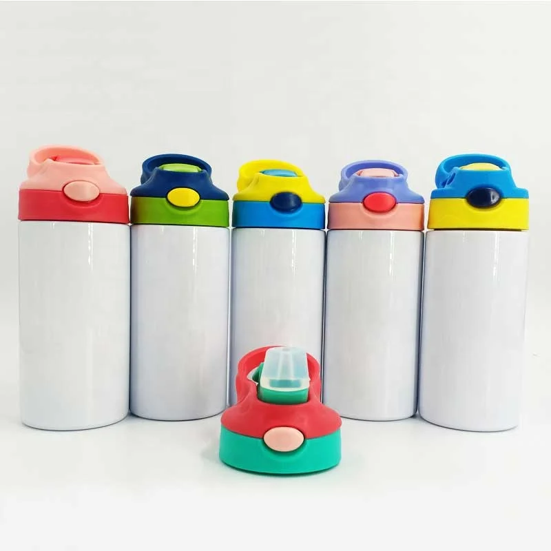 Factory Wholesale 350ml 12oz Sublimation Blank Tumbler Cups for Kids with Straw
