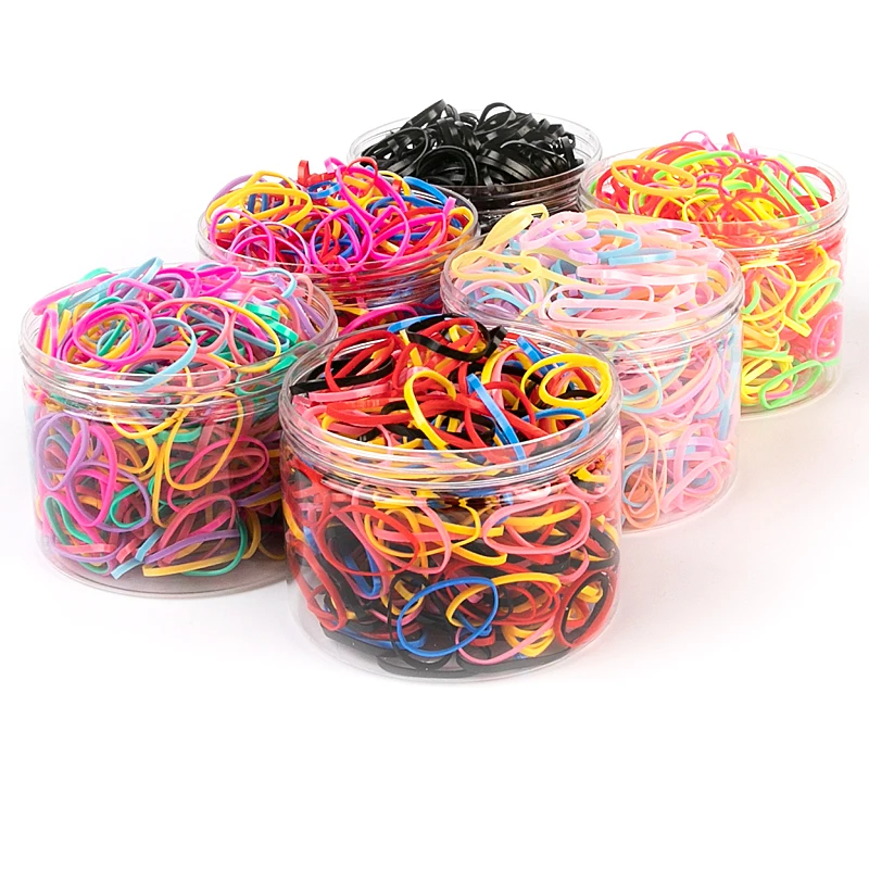 700 pcs new style box color elastic rubber band for children and girls
