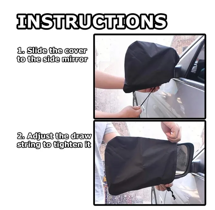 2Pcs High Quality Snow Ice Winter Auto Car Rear View Side Mirror Frost Guard Waterproof Side Mirror Rear View Cover Protection