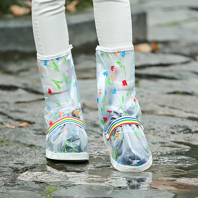 Transparent Waterproof Rain Shoe Covers for Women Motorcycle Cycling Travel