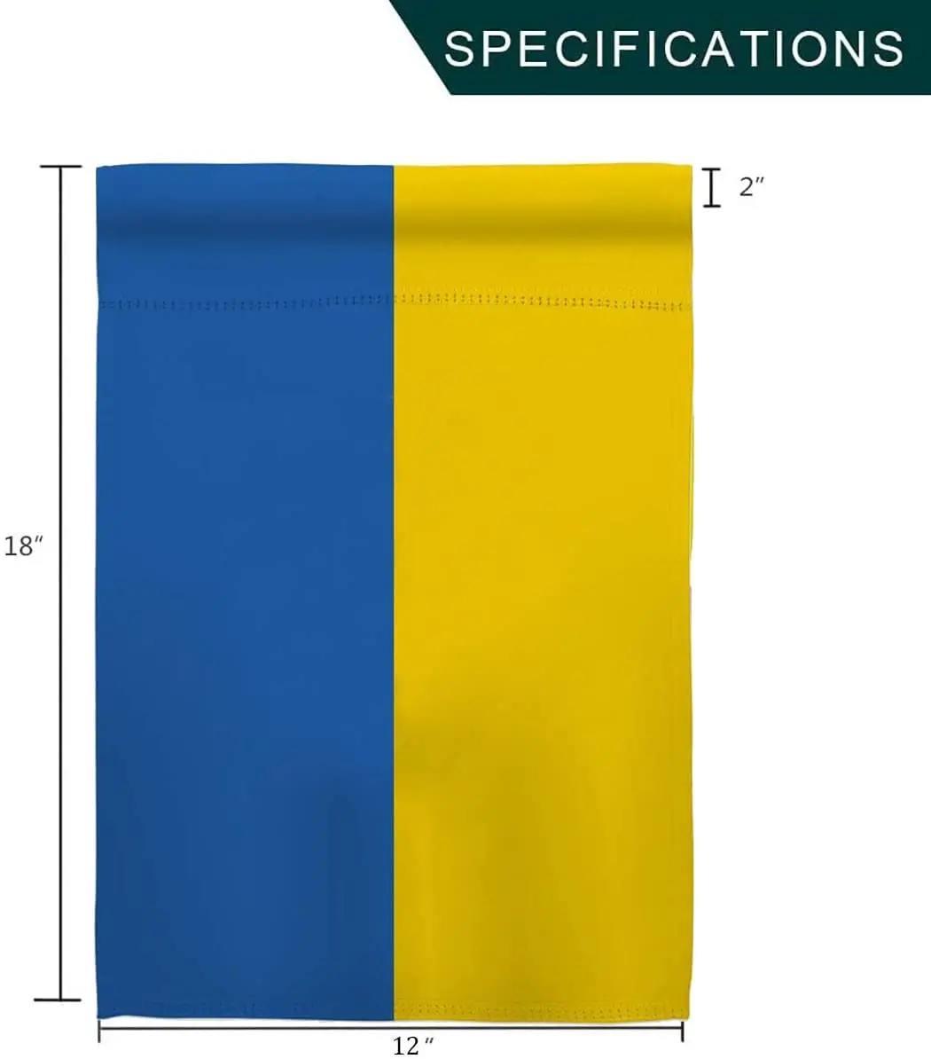 12*18inch Double Sided Small polyester Ukraine Trident Garden Flags Double-Sided garden flag