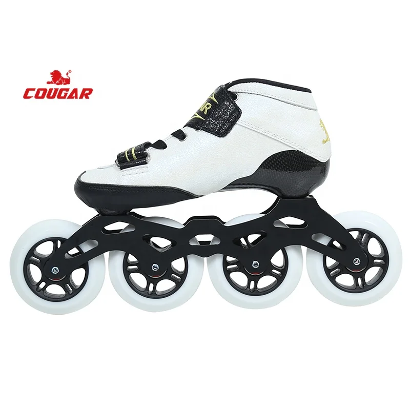 Factory Hot Sale Carbon Fiber Skates Shoes Sr3 Kids White Blue Color  Wholesale Inline Speed Skates Patines