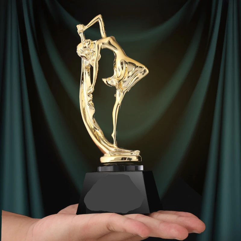 Resin Dancing Girl Sculpture Statue Simple Modern Graceful Dance Movements Cabinet Home Art Decor