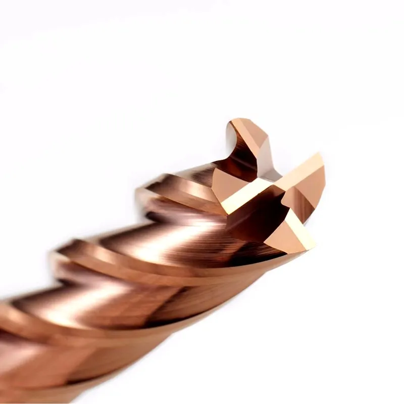 HRC55 degree flat end mill CNC Machine 4 flute square milling tool high precision end milling cutter for steel