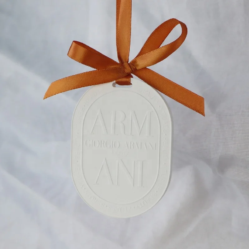 Logo Customized Hanging Oval Scented Ceramic Essential Oil Stone Perfume Tester Aromatherapy Diffuser