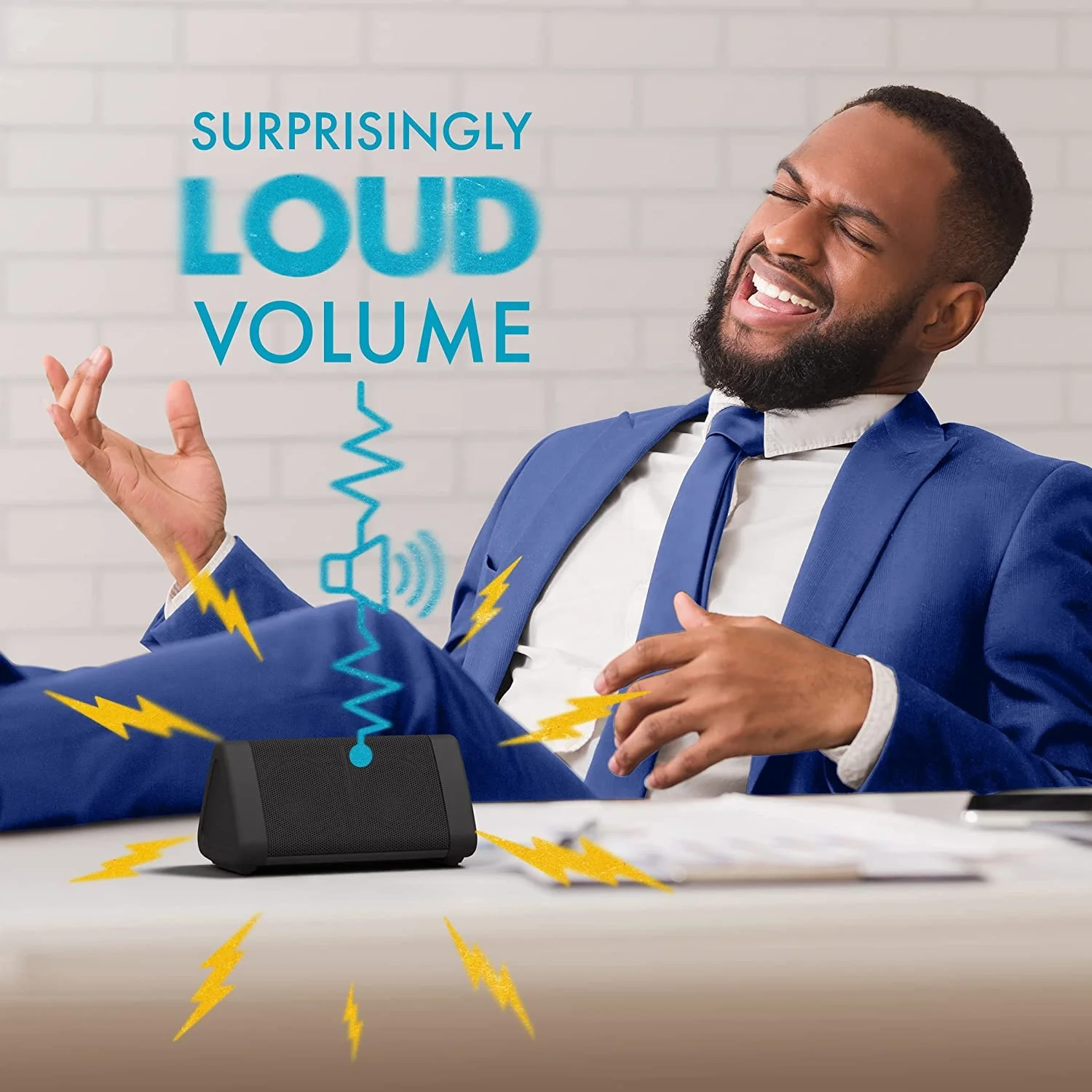 Angle 3 BT Portable Speaker Louder Volume Crystal Clear Stereo Sound Rich Bass 100 Foot Wireless Range Microphone