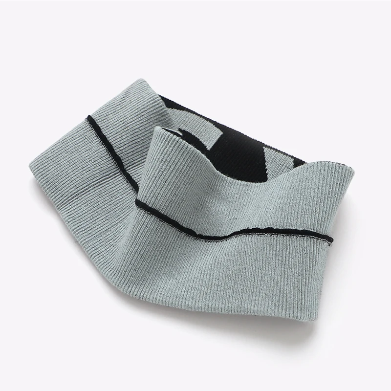 Winter Custom Printed Jacquard Logo Sport Headbands Unisex Running Athletic Knitted Headband For Men