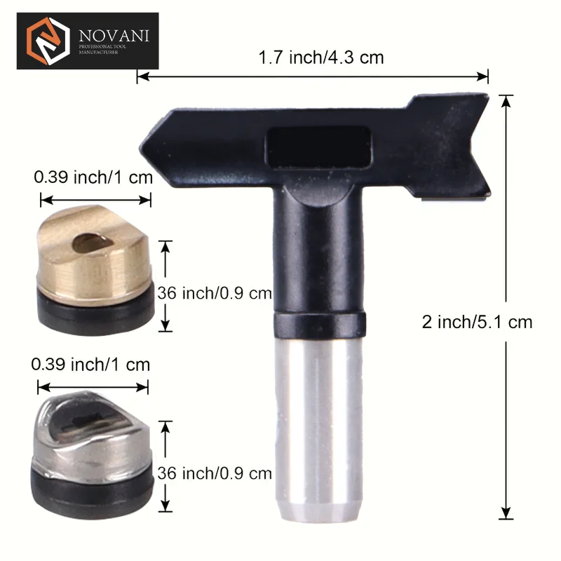 Factory Direct Sales 213 311 315 415 417 517 621 Airless Spray Nozzle Black Tip for Power Airless Spray Gun