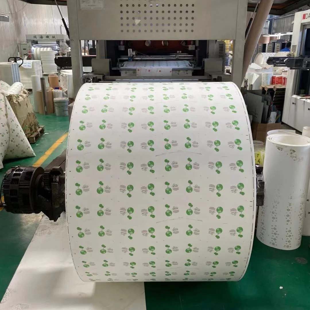 disposable wholesale waterproof pe coated custom fan roll food and beverage raw material