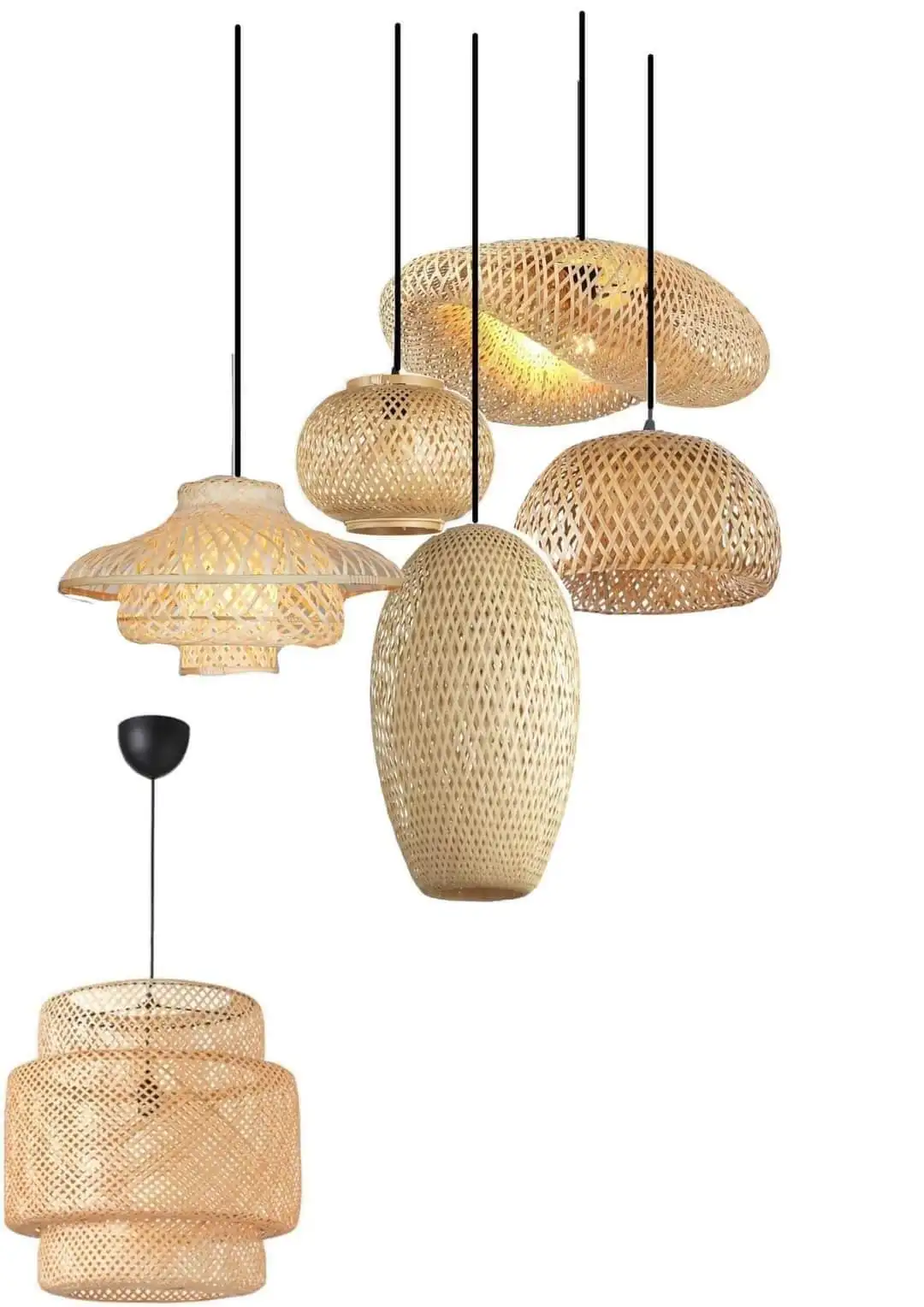 High Quality Bamboo Lampshade 02 A For Decoration Home and Livingroom Color Design Feature Weight ODM Viet Nam Manufacture