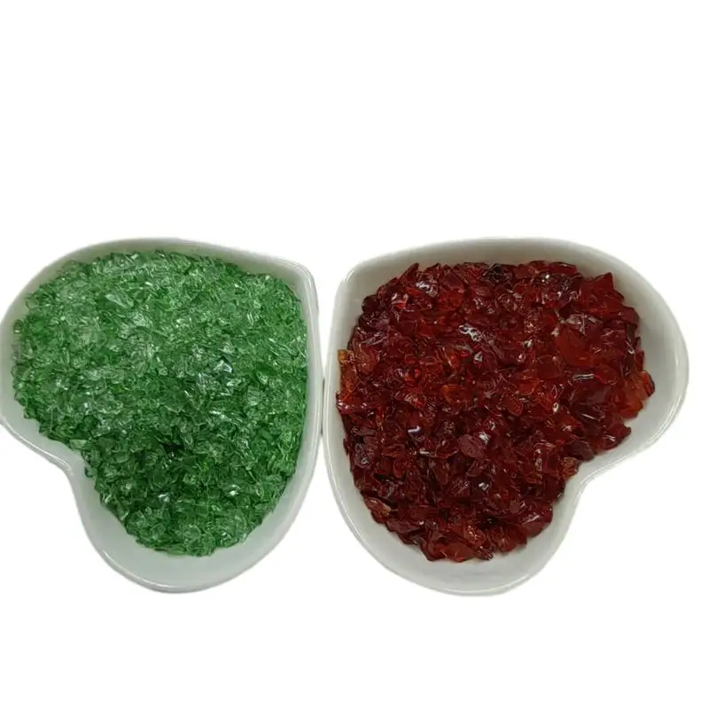Manufacturers direct direct sales of stained glass sand art artificial marble aggregate colorful transparent sand glass