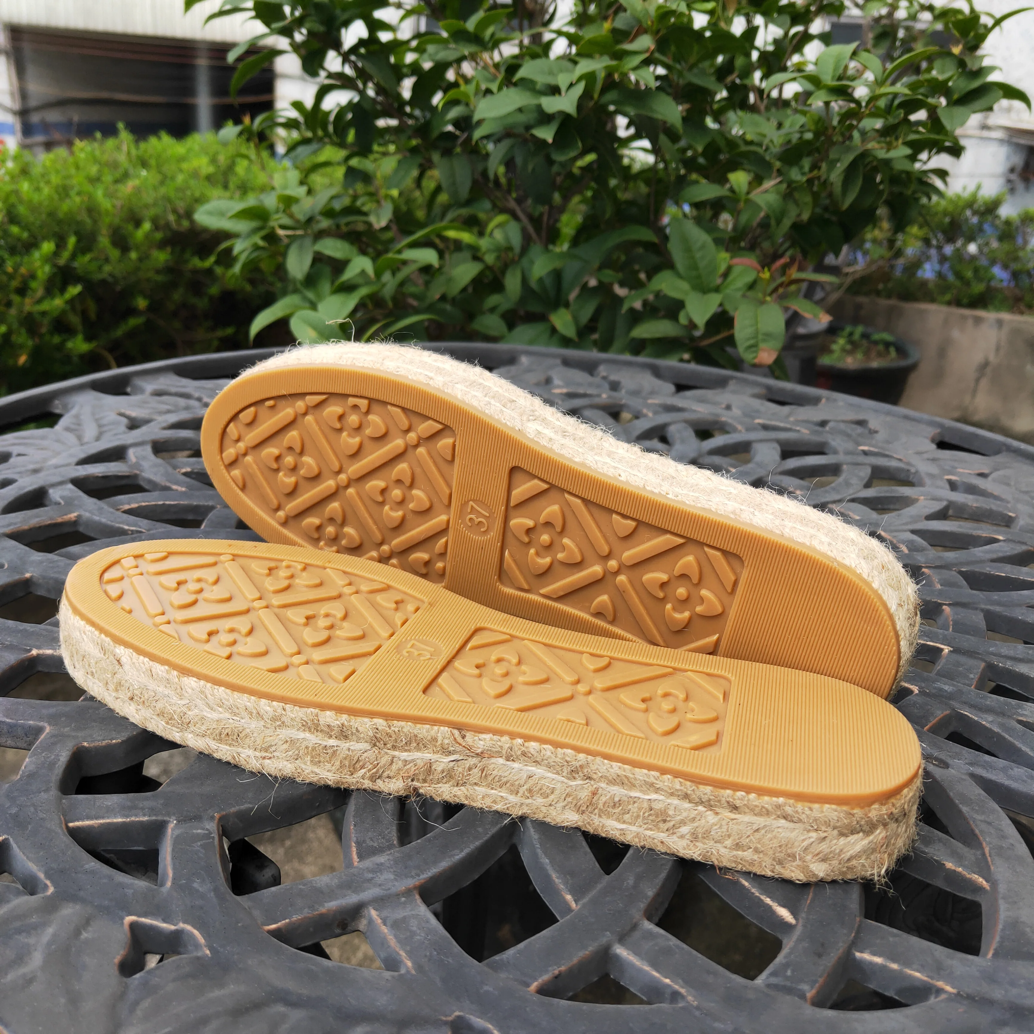 Soles for espadrilles jute espadrille sole flat sandals outsole jute sole for shoes making