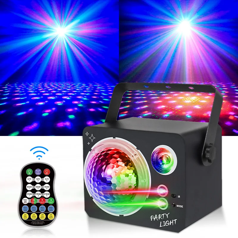 DJ projector laser light 5 in 1 KTV disco ball voice control ceiling beam light LED strobe effect party light