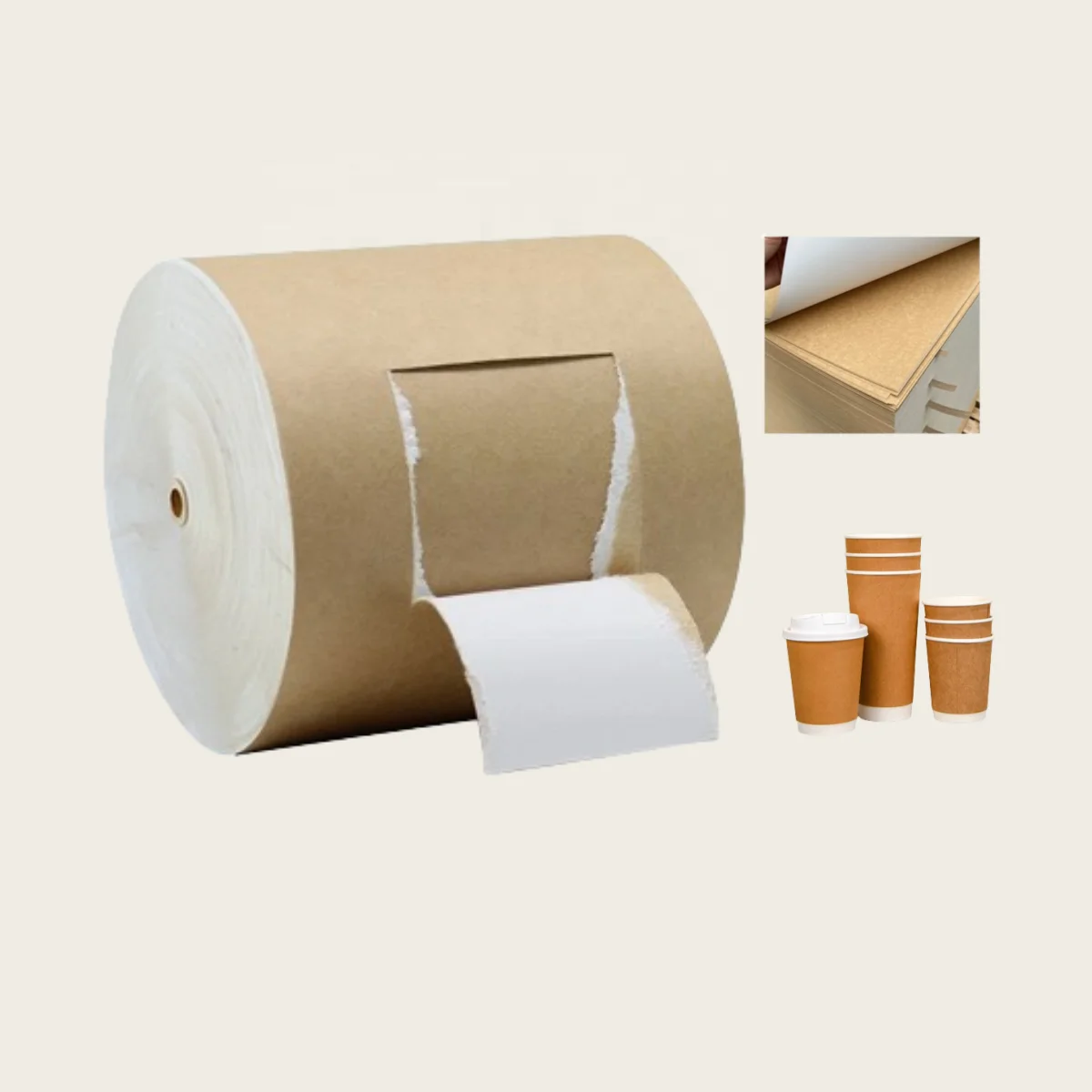 Enso CKB Paper High Quality 250gsm White front coated kraft back paper board paper rolls for a good packaging material