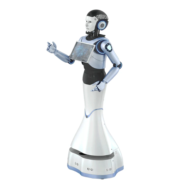 Human Size Robot Support ChatGPT Function Humanoid Service Robot Commercial reception Welcome Waiter Robot