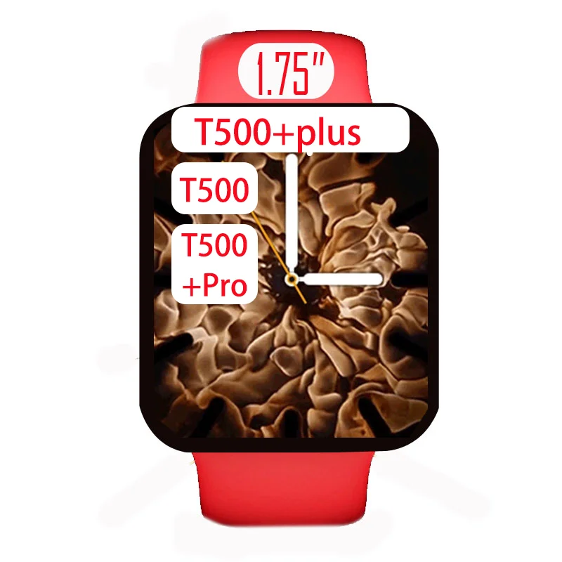 T500 plus 1.75 inch smart watch smartwatch reloj inteligent t 500 2021 t500plus serie seri 6 pro hiwatch t 500