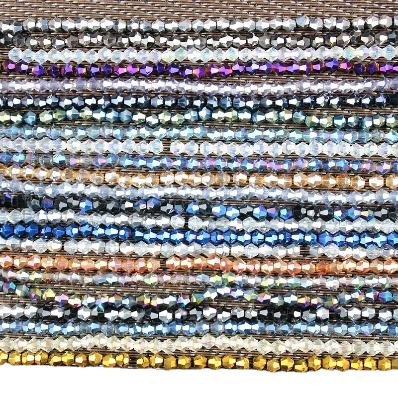 Wholesale 3/4/5/6/8mm Faceted Glass bicone crystal beads For Bracelets Necklace Earring jewelry making DIY Accessories