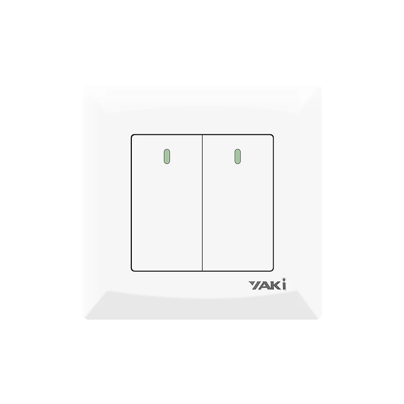 UK Two open double control switch white 13A voltage 250V home improvement switches