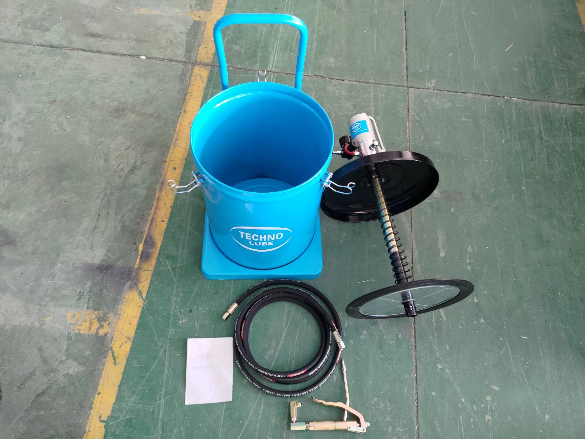 50:1 High Pressure 35L Pneumatic Grease Pump Air Operated Bucket Grease Pump with wheel Hose nozzle