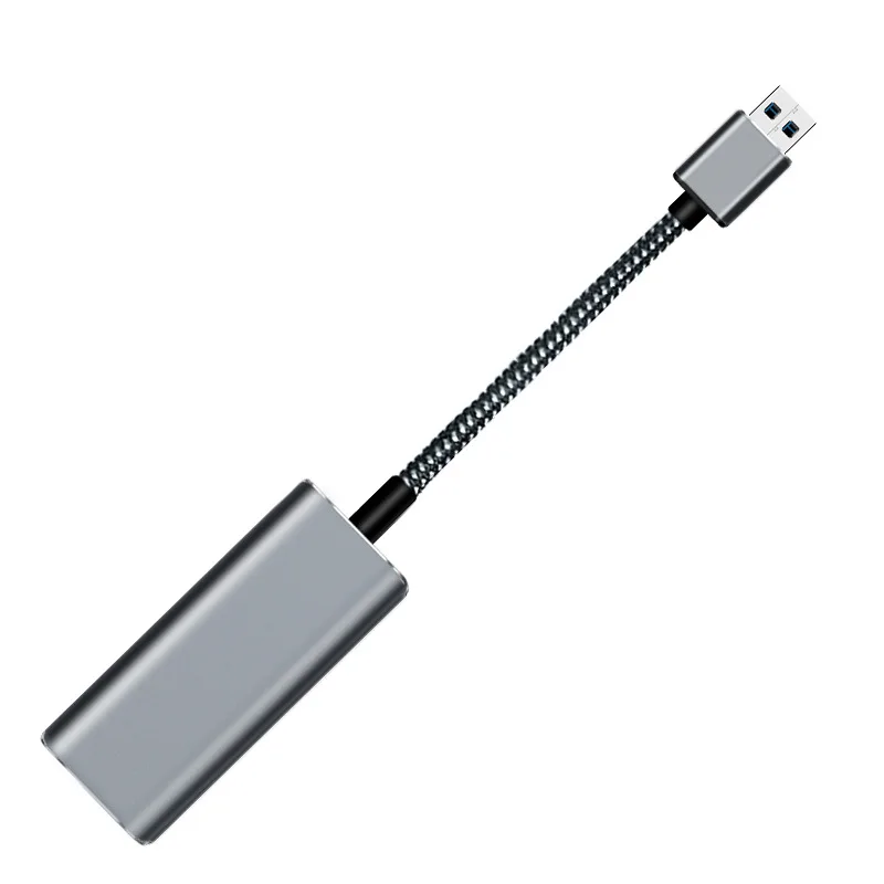 Aluminium Alloy USB-C to RJ45 Gigabit Ethernet Adapter USB 3.0 Type-C to RJ-45 Hub with Led Supports 10/100/1000Mb/s