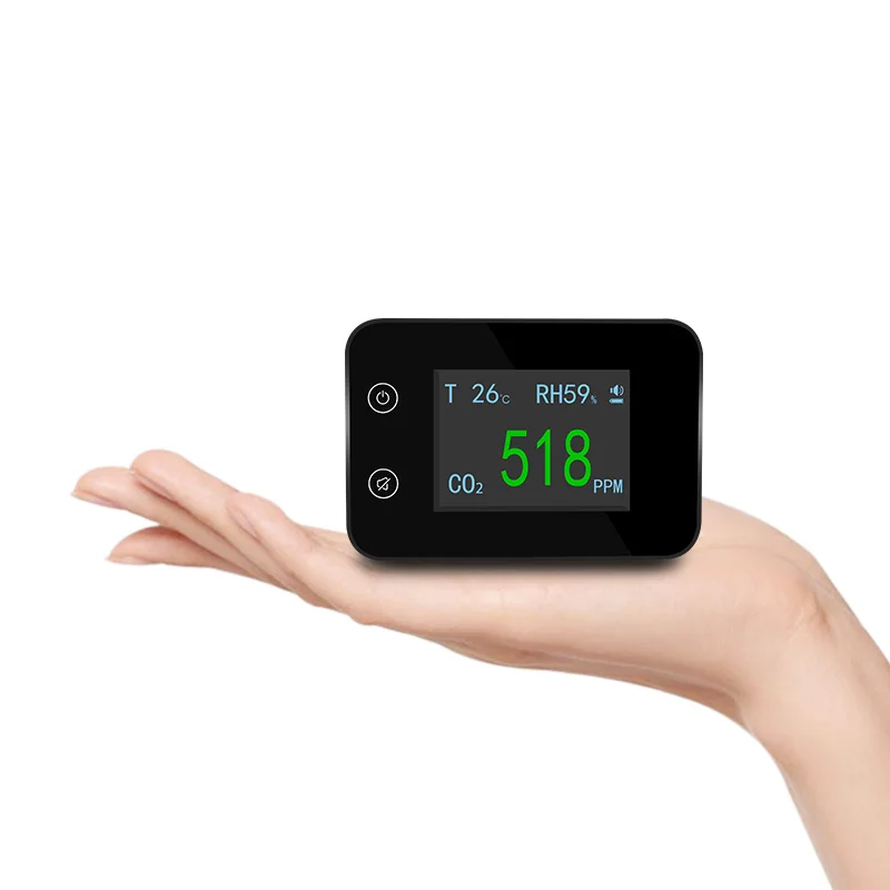 Измеритель качества воздуха в помещении, измеритель Co2, цветной монитор, недорогой портативный анализатор жидкости углекислого газа с сигнализацией