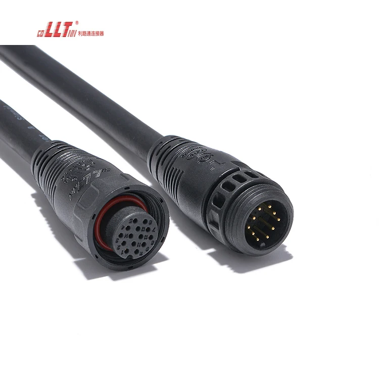 Мини-ампер 10pin M19 IP65 IP67 Водонепроницаемый 2 3 4 5 6 7 8 9 12 14 18pin светодиодный Кабельный разъем
