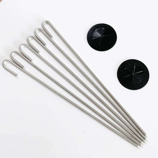 Бесплатный образец, зажимы для солнечных панелей, из проволочной сетки, зажимы для солнечных панелей, J-образный крючок из нержавеющей стали с самоблокирующейся шайбой