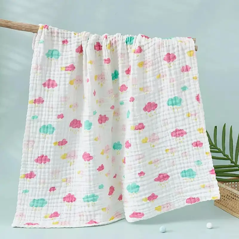 New design 70% bamboo 30% cotton baby 2 layers baby blanket gauze soft swaddle for newborn baby fabric