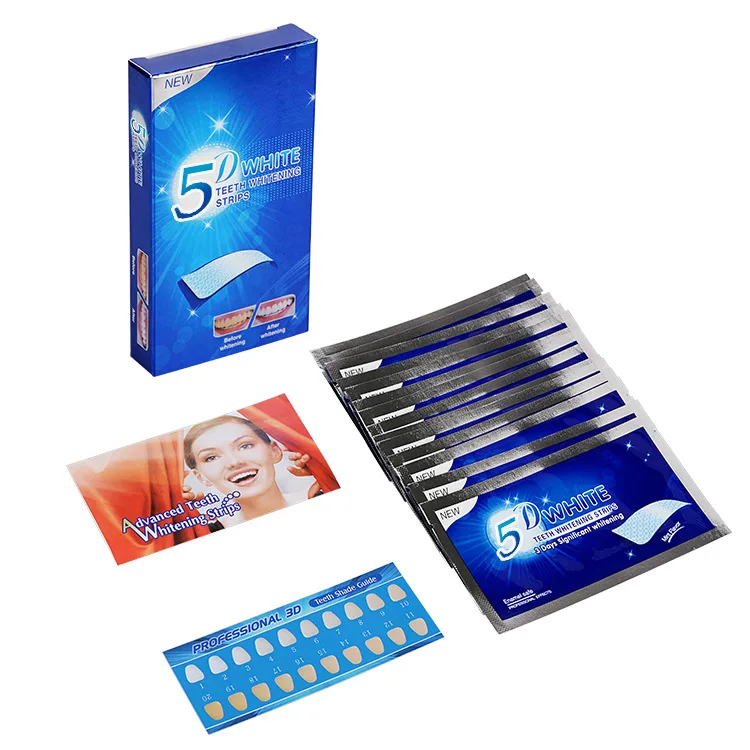 Oral Hygiene Care 5D Bright White Tooth Strips Mint Teeth Whitening Strips