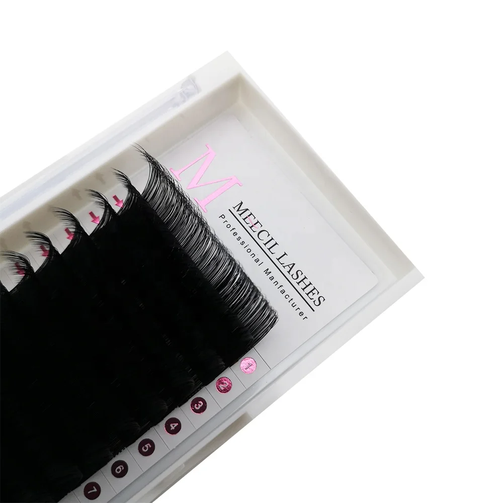 Fluffy velvet black volume lashes with flick 3D fast fanning volumelashes and lash extension eyelashes