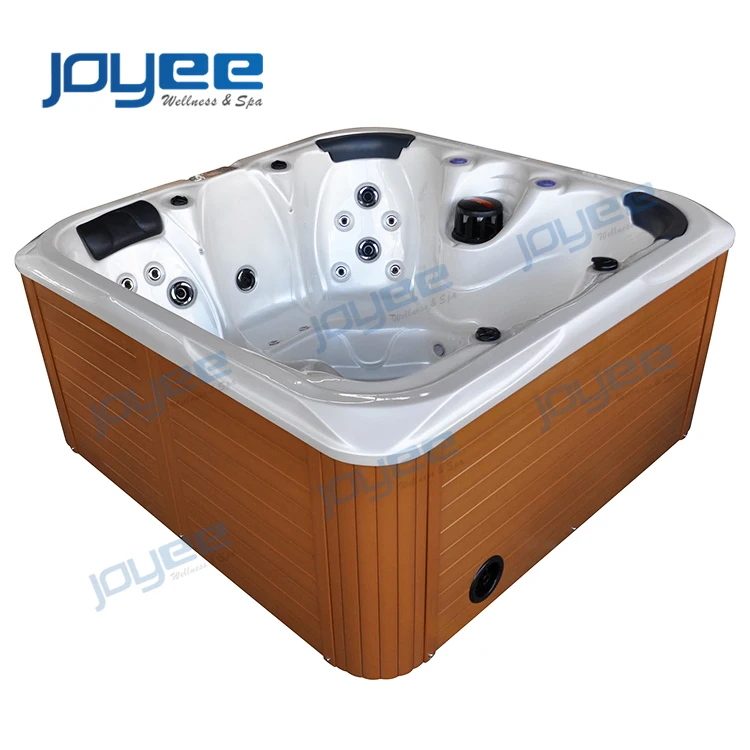 JOYEE Elegant Pure White Water Filter Whirlpool Acrylic Massage SPA Bathtub Hot Tub For Outdoor Home Hotel with Filter & Ozone