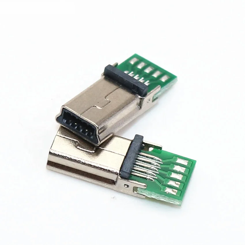 
mini USB 10P Plug Socket Charging Adapter W/ PC Board Mini 10 Pin Male USB Data Cable Connector For philips MP3 MP4 Socket 