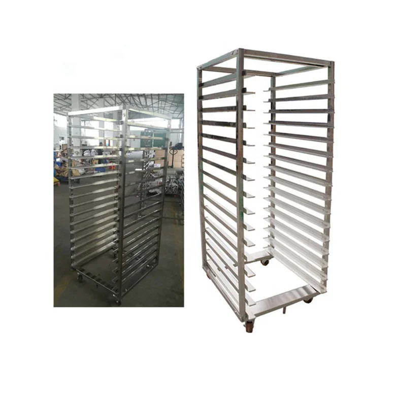 Commercial Custom size stainless steel Rotary oven Sheet Bun Pan Tray Trolley Rack Shelf