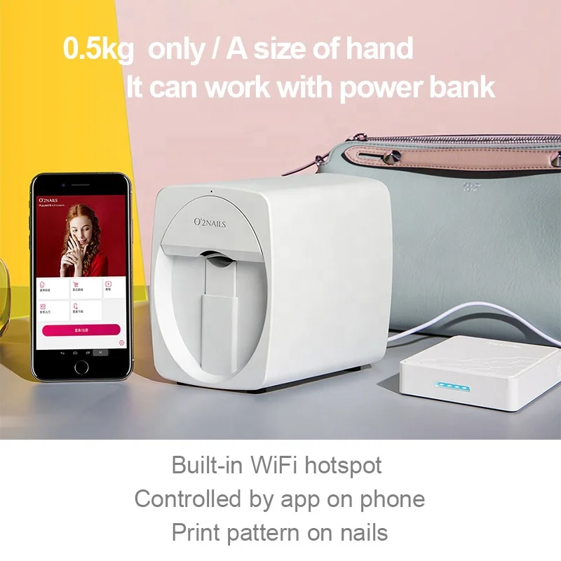 O2nails mobile nail printer M1 3d professional digital nails and flower printer artpro nails polish printer machine investment