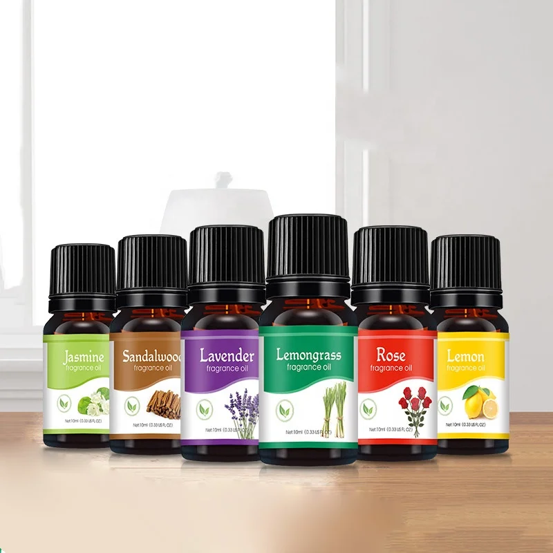 Custom Wholesale Water Soluble Essential Oil Gift Set Lavender Lemon Fragrance Essential Oil Humidifier Difuser Essential Oils