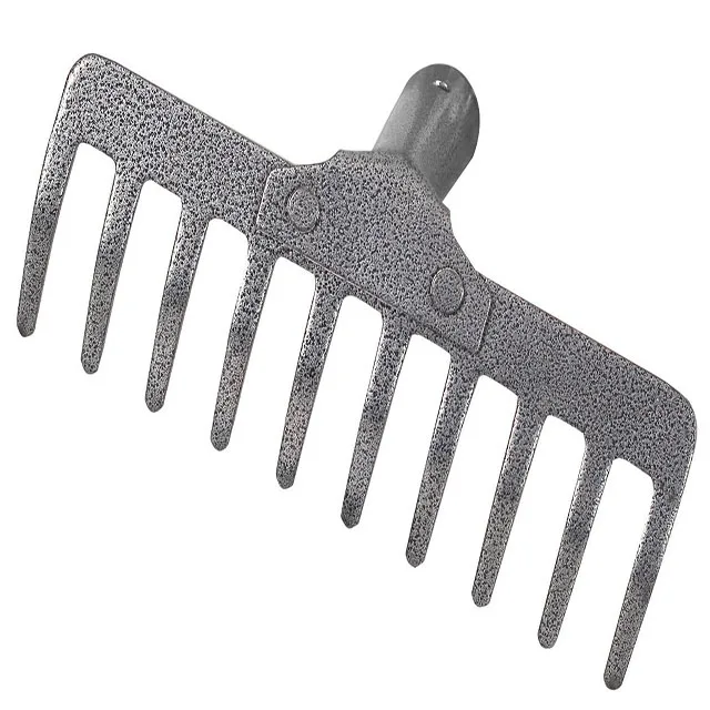 
Sivler And Powder Coating Low Carbon Steel 10T Rake Garden Tools With Handle 