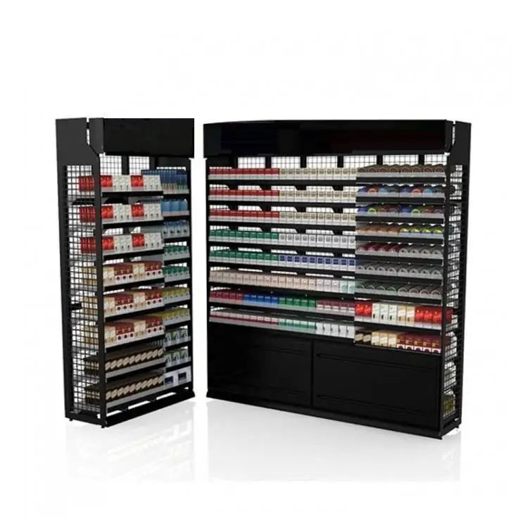 USA America gas station stores smokeless metal tobacco shelf cigarette lighter display stands for smoke shop showcase