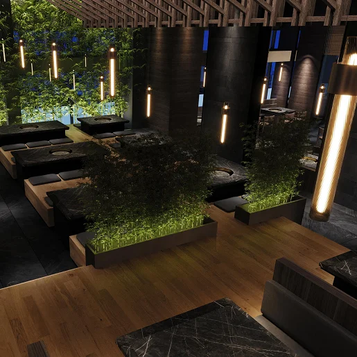 Цепной дизайн интерьера ресторана универсальное решение коммерческий