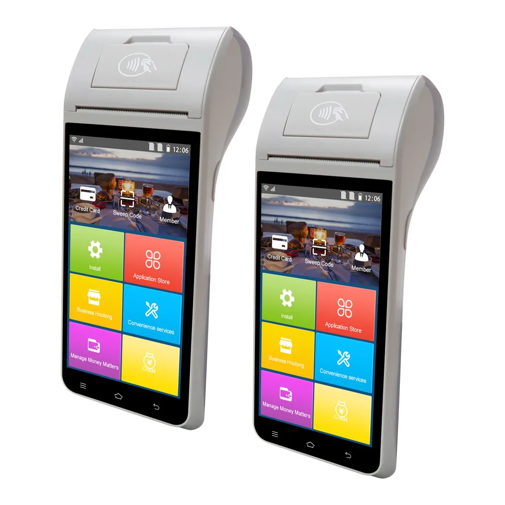 Smart ZCS android 11.0 ticket printing get atm card online POS machine with terminal management system