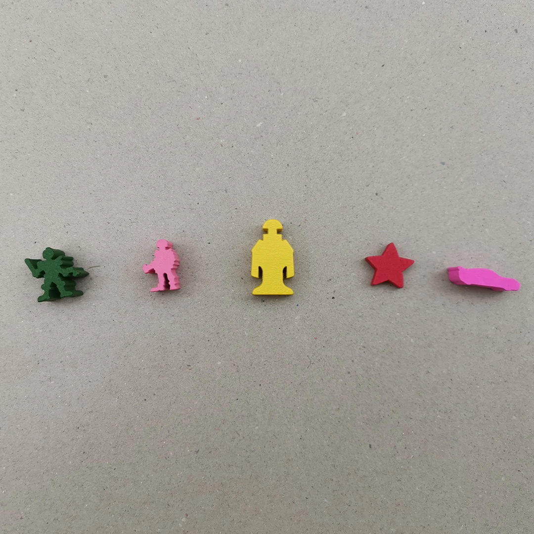 High Quality Cheap Custom Meeples Wood Pawn Meeple for Board Game