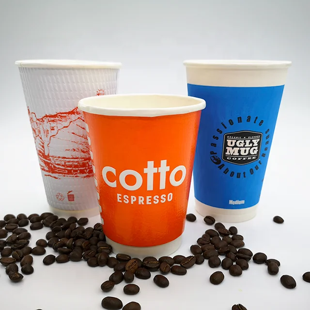 Quality double wall paper cup disposable coffee and milk tea takeaway paper cup