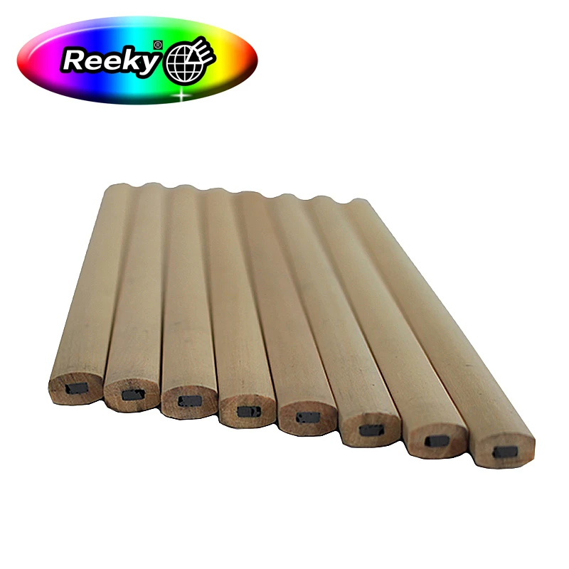 CARPENTER PENCIL, UNSHARPENED ,PAINTED Multiple colors ,Octagonal, oval, waist drum