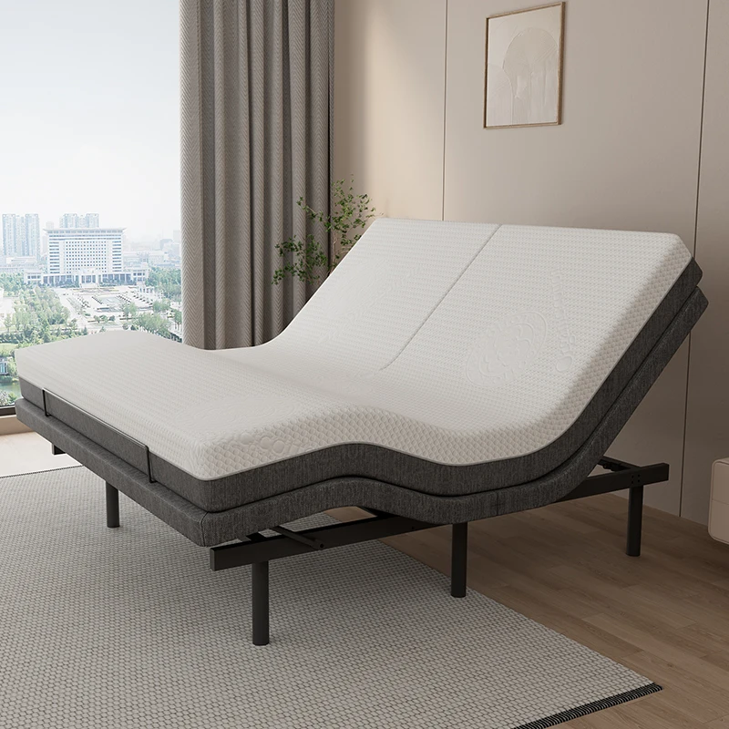 Adjustable Bed Frame Smart Bed Twin XL - Upholstered Bed Base with Massage, Wireless Remote, Ergonomic Foot&Head Incline