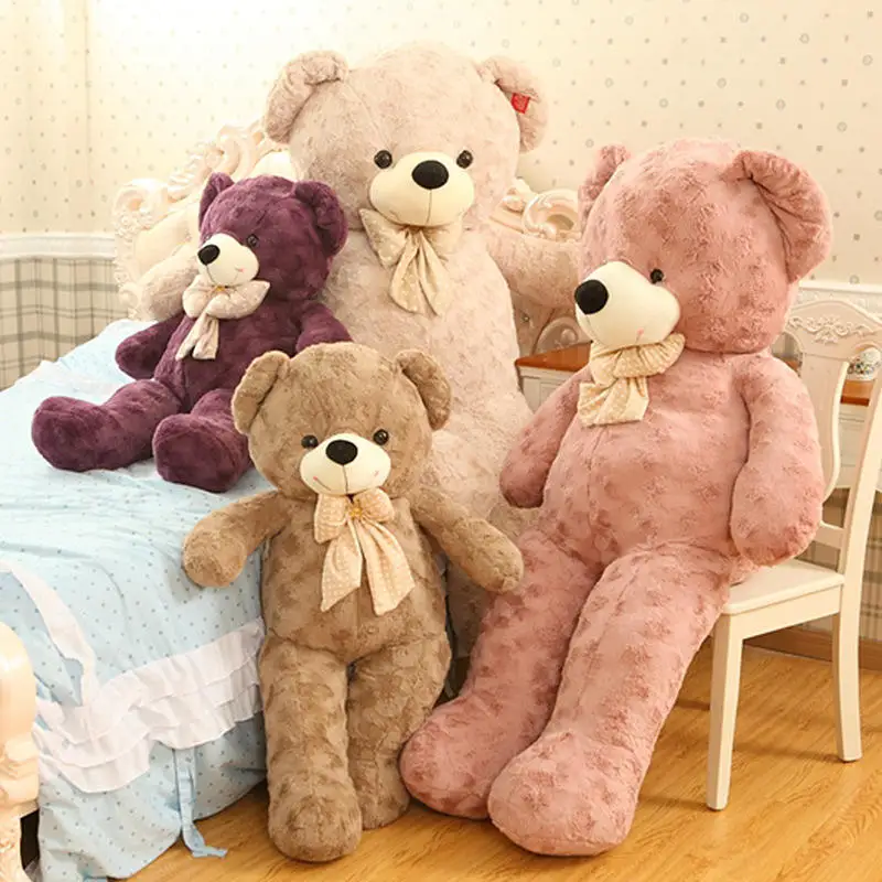 60/80cm Plush Toys Teddy Bear Stuffed Animal Doll Baby Toys Big Embrace Bear Doll Lovers Christmas Gifts Birthday Gift