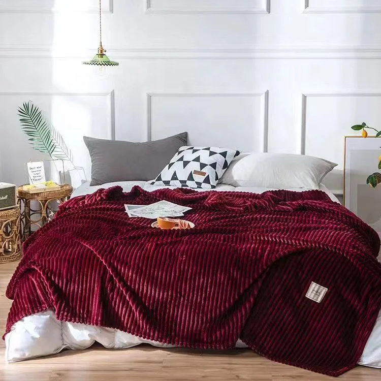 Premium quality wholesale throws cashmere flannel blanket